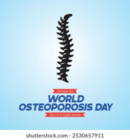 World Osteoporosis Day. World Osteoporosis Day Month. World Osteoporosis Day 2024, Creative banner, poster, social media post, background, template, postcard vector