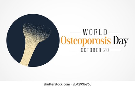 World Osteoporosis day is observed every year on October 20, dedicated to raising global awareness of the prevention, diagnosis and treatment of osteoporosis and metabolic bone disease. Vector art