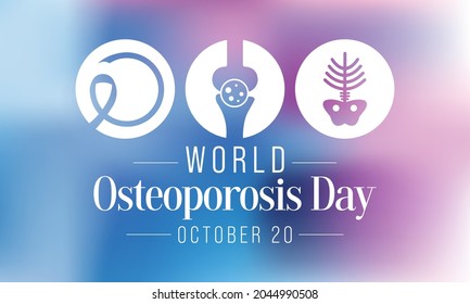 World Osteoporosis day is observed every year on October 20, dedicated to raising global awareness of the prevention, diagnosis and treatment of osteoporosis and metabolic bone disease. Vector art