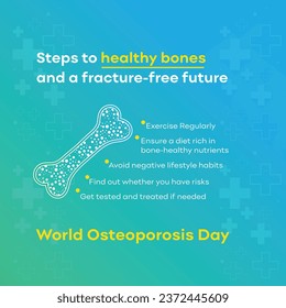 World Osteoporosis Day, Oct 20th. Healthcare, Medical Template Vector