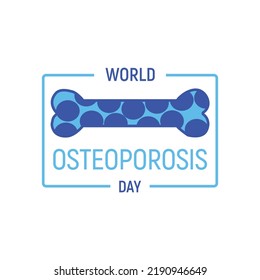 World Osteoporosis Day October 20 Vector Background. Weak Bones Medical Care Sign. Symbol For Bones. Osteoporosis Vector Poster, Banner, Wallpaper.