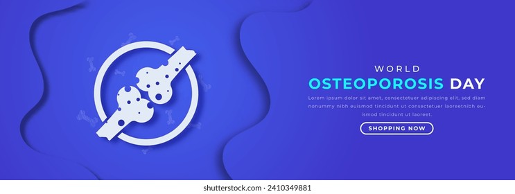 World Osteoporosis Day Paper cut style Vector Design Illustration for Background, Poster, Banner, Advertising, Greeting Card