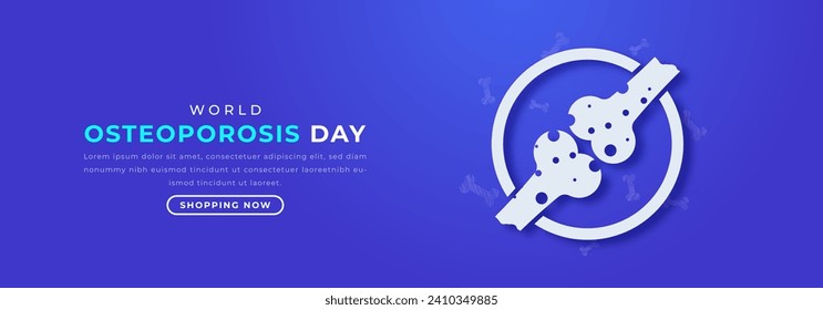 World Osteoporosis Day Paper cut style Vector Design Illustration for Background, Poster, Banner, Advertising, Greeting Card