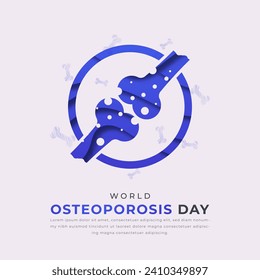 World Osteoporosis Day Paper cut style Vector Design Illustration for Background, Poster, Banner, Advertising, Greeting Card