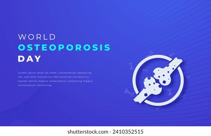 World Osteoporosis Day Paper cut style Vector Design Illustration for Background, Poster, Banner, Advertising, Greeting Card