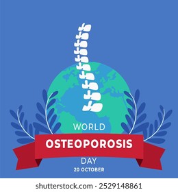 Dia Mundial da Osteoporose Cartaz quadrado tamanho e paisagem