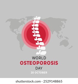 Tamaño cuadrado y paisaje del cartel del día mundial de la osteoporosis