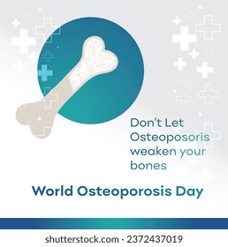 World Osteoporosis Day, Social Media Post. Healthcare, Medical Awareness Templates Vector