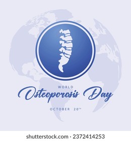 World osteoporosis day. Spine vector illustration. Celebrated every year on October 20. Suitable for templates, web, social media, greeting cards etc