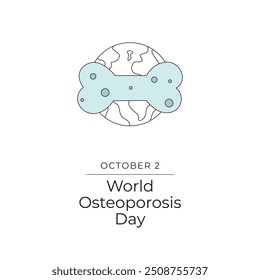 World Osteoporosis Day Vektor Design Vorlage gut für die Feier Nutzung. Gestaltung des Weltosteoporosetages. Kontinuierliche Linienzeichnung. eps 10.
