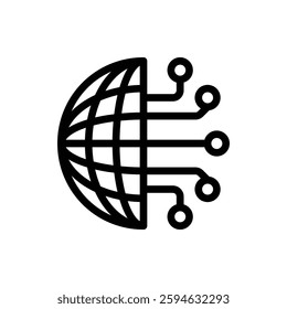World Outline Icon. World Icon
