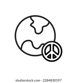 World Outline Icon Vector Illustration