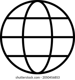 World Outline Vector Icon Design
