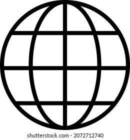 World Outline Vector Icon Design
