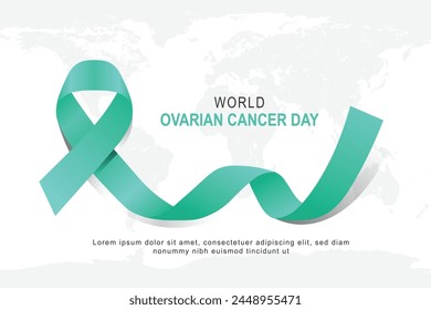 World Ovarian Cancer Day background. Vector illustration.