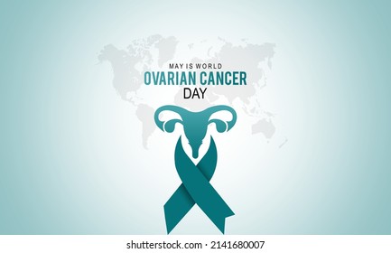 World Ovarian Cancer Day. Health awareness concept for banner, poster, card and background design.