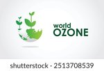 World ozon day background, poster, banner design illustration