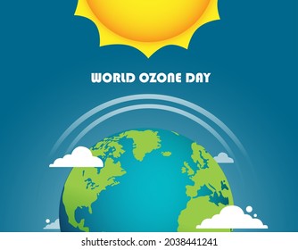 World Ozone Day 16 September Vector illustration for Poster, Flyer, Brochure Design.