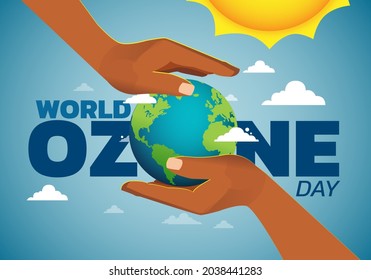 World Ozone Day 16 September Vector illustration for Poster, Flyer, Brochure Design.