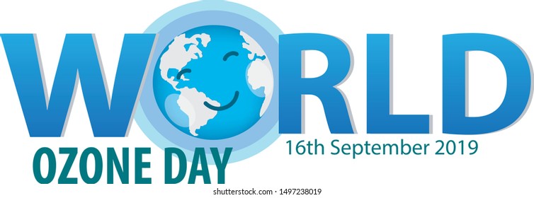 world ozone day 16th september 2019  logo vector