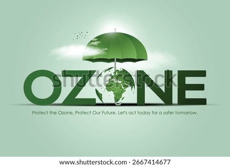 World ozone day 16th September creative background design. Vector illustration.