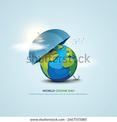 World ozone day 16th September creative background design. Vector illustration.