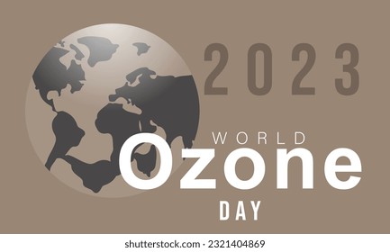 World ozone day. background, banner, card, poster, template. Vector illustration.