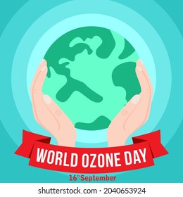 world ozone day background design for social media website 
