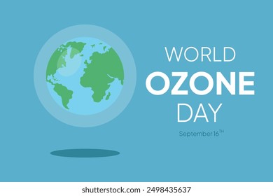 World Ozone Day concept. Colored flat vector illustration isolated.