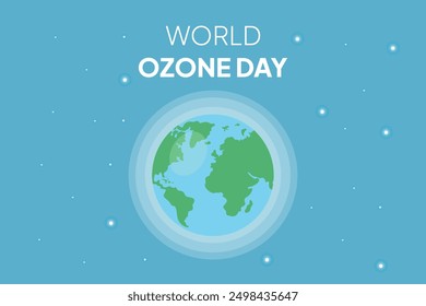 World Ozone Day concept. Colored flat vector illustration isolated.