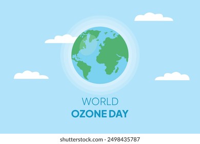 World Ozone Day concept. Colored flat vector illustration isolated.