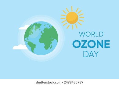 World Ozone Day concept. Colored flat vector illustration isolated.