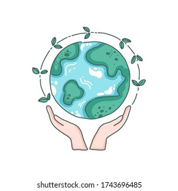 World Ozone Day Concept Design Of Vector. Eco World Sign And Symbol  Illustration. 