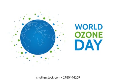 World ozone day concept design with planet Earth. Vector illustration