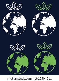 World ozone day concept vector. Green Eco Earth. Vector illustration
