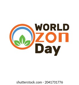 World Ozone Day Logo Template With Lettering