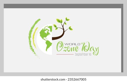 World Ozone Day Logo with a tree growing in half of the earth