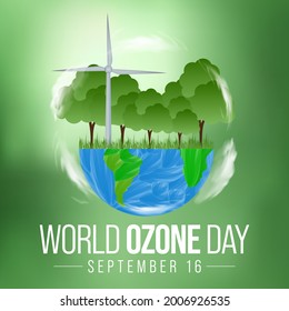 World Ozone day is observed every year on September 16 to spread awareness among people about the depletion of Ozone Layer and find possible solutions to preserve it. Vector illustration