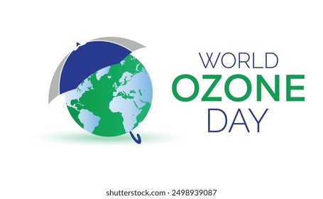 world ozone day is observed every year on September.Holiday concept background, placard, banner design template Vector illustration background design.