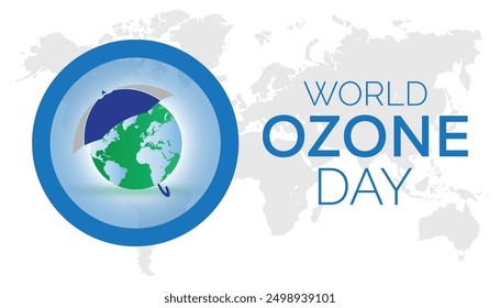 world ozone day is observed every year on September.Holiday concept background, placard, banner design template Vector illustration background design.