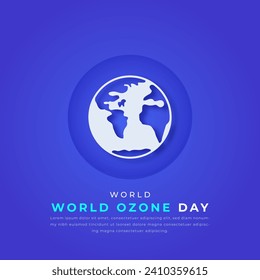 World Ozone Day Paper cut style Vector Design Illustration for Background, Poster, Banner, Advertising, Greeting Card