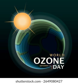 World Ozone Day Poster. The importance of preserving the ozone layer