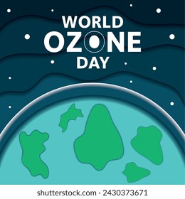 World ozone day Poster Vector illustration