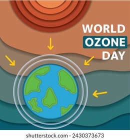 World ozone day Poster Vector illustration
