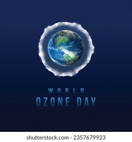 World Ozone Day Social Media Design Template Vector 