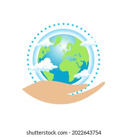 diseño simple del símbolo mundial del día del ozono
