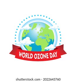 world ozone day symbol simple design