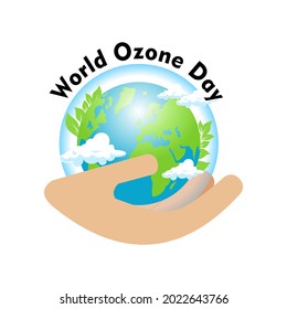 world ozone day symbol simple design