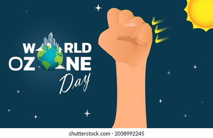World Ozone Day Vector illustration for Poster, banner Design.
