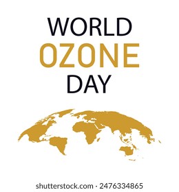 El Día Mundial de la Protección de la Capa de Ozono se celebra anualmente el 16 de septiembre con el fin de crear conciencia sobre el agotamiento de la capa de ozono. Ilustración vectorial